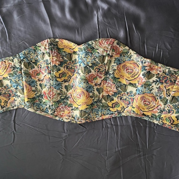 Altar'd State Floral Tapestry Corset - Yellow, Blue, Pink - Picture 2 of 7